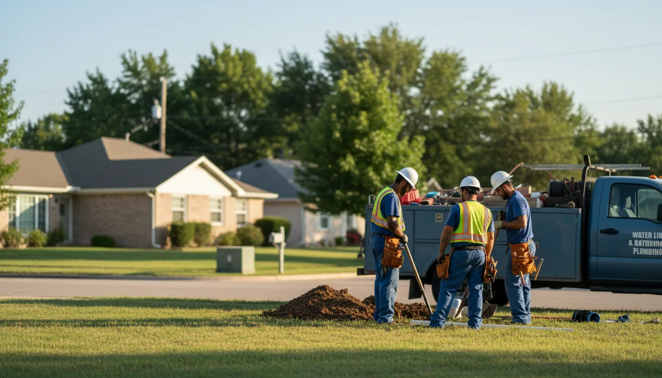 Residential water line and bathroom plumbing service in Johnson City, TN